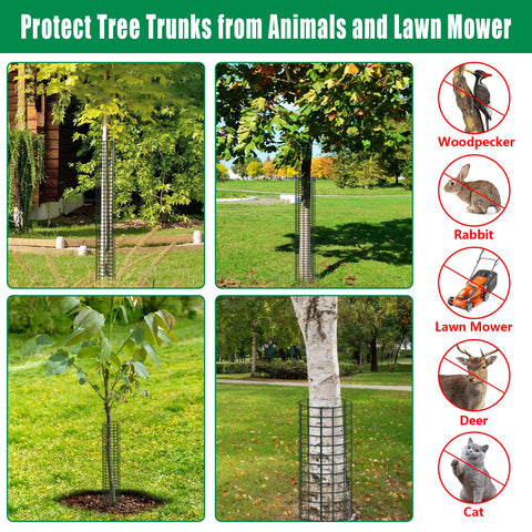 UQM deer guard protects trunks while maintaining airflow and sunlight for growth
