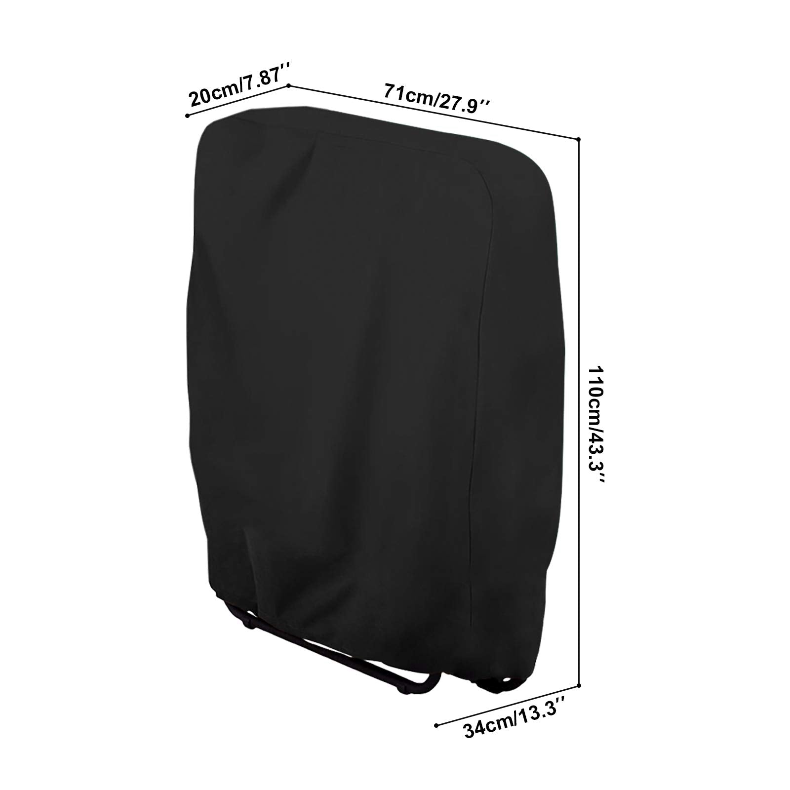 Bottom tightening cord prevents movement on windy days.