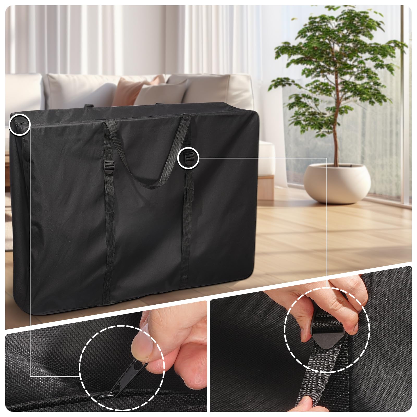 Uranshin two-strap design makes carrying bulky chairs comfortable.