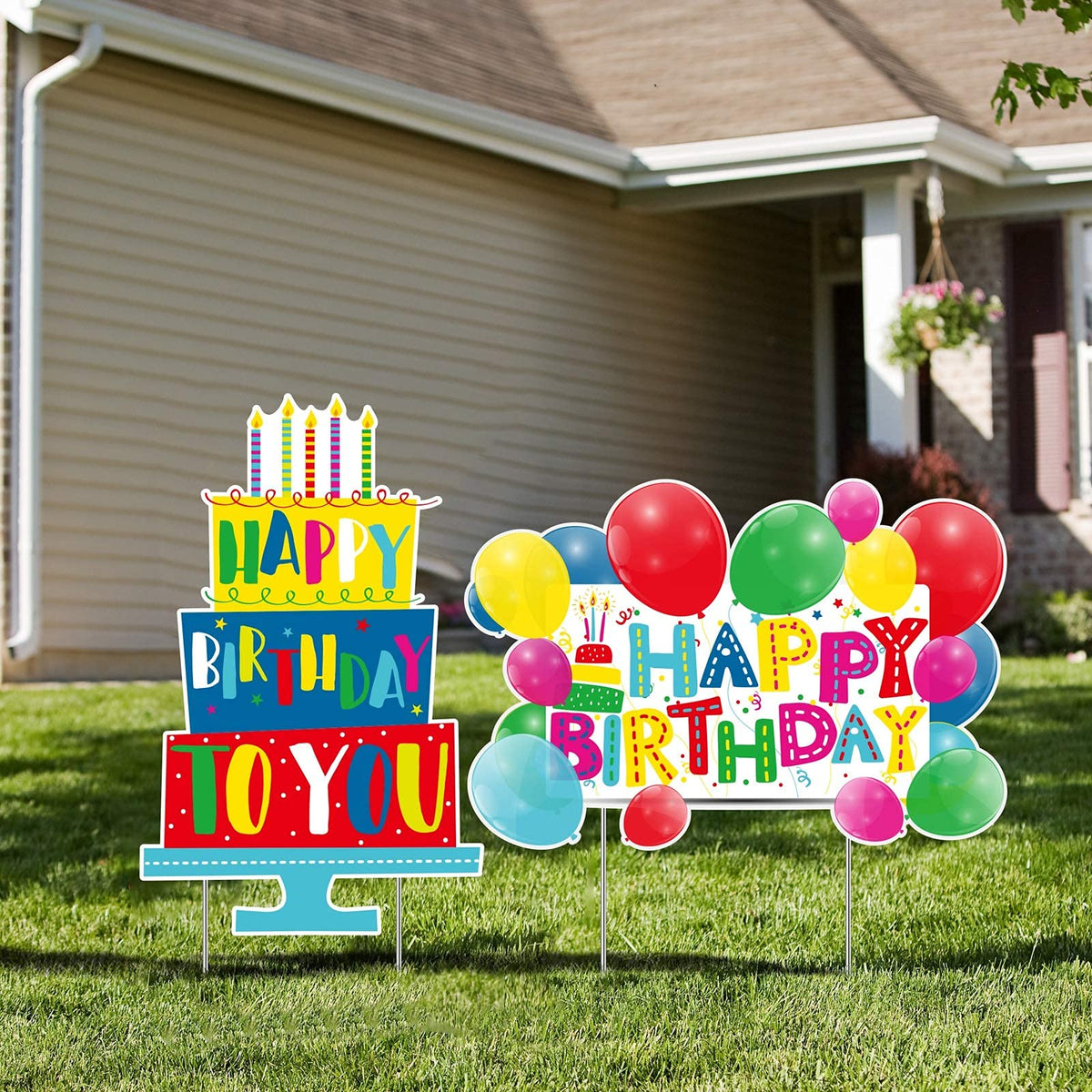 URATOT balloon yard sign 16x11 inches for vibrant outdoor birthday decor