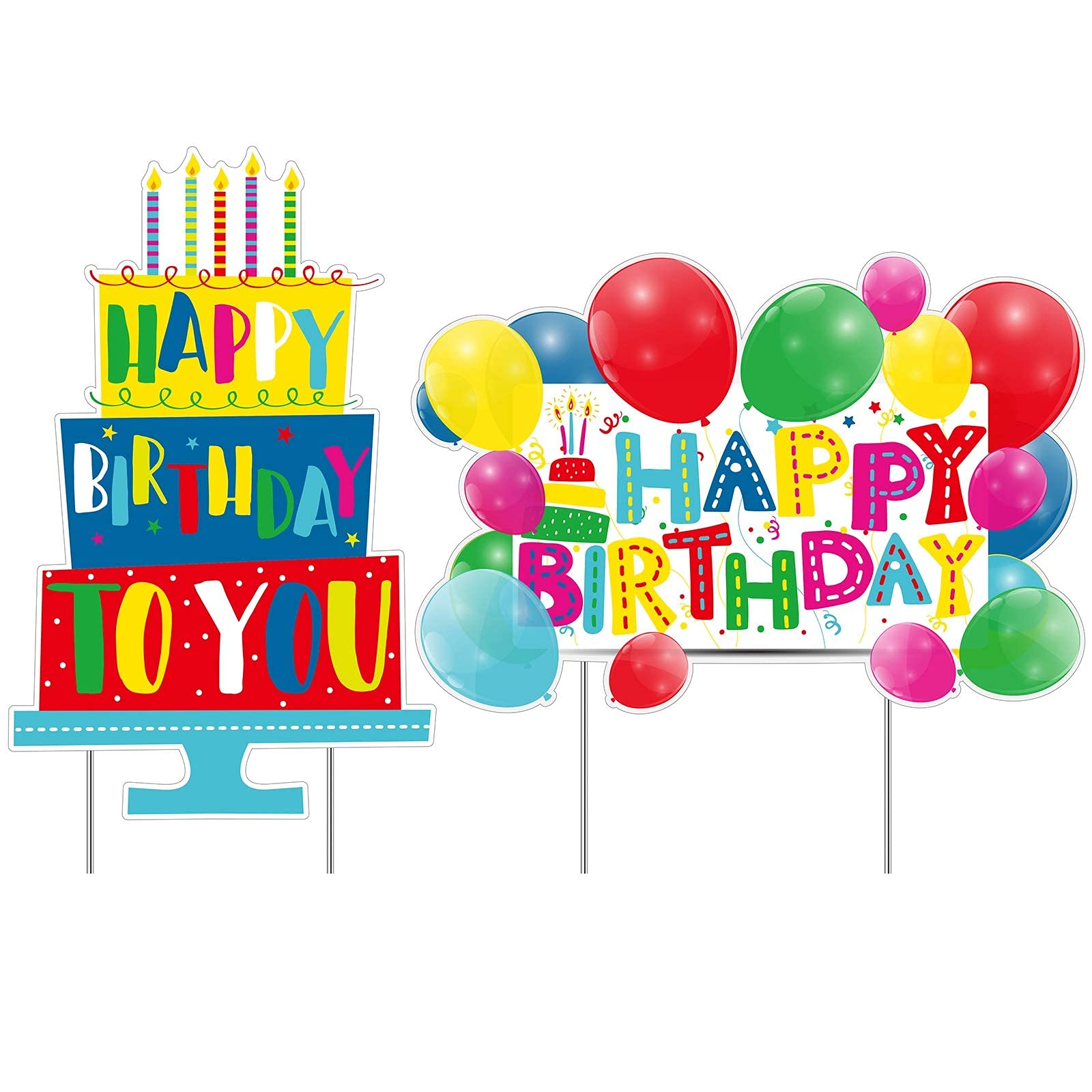 URATOT birthday yard signs create a festive yard focal point