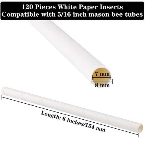 URATOT 120-pack mason bee inserts maintain clean nesting sites for beekeeping