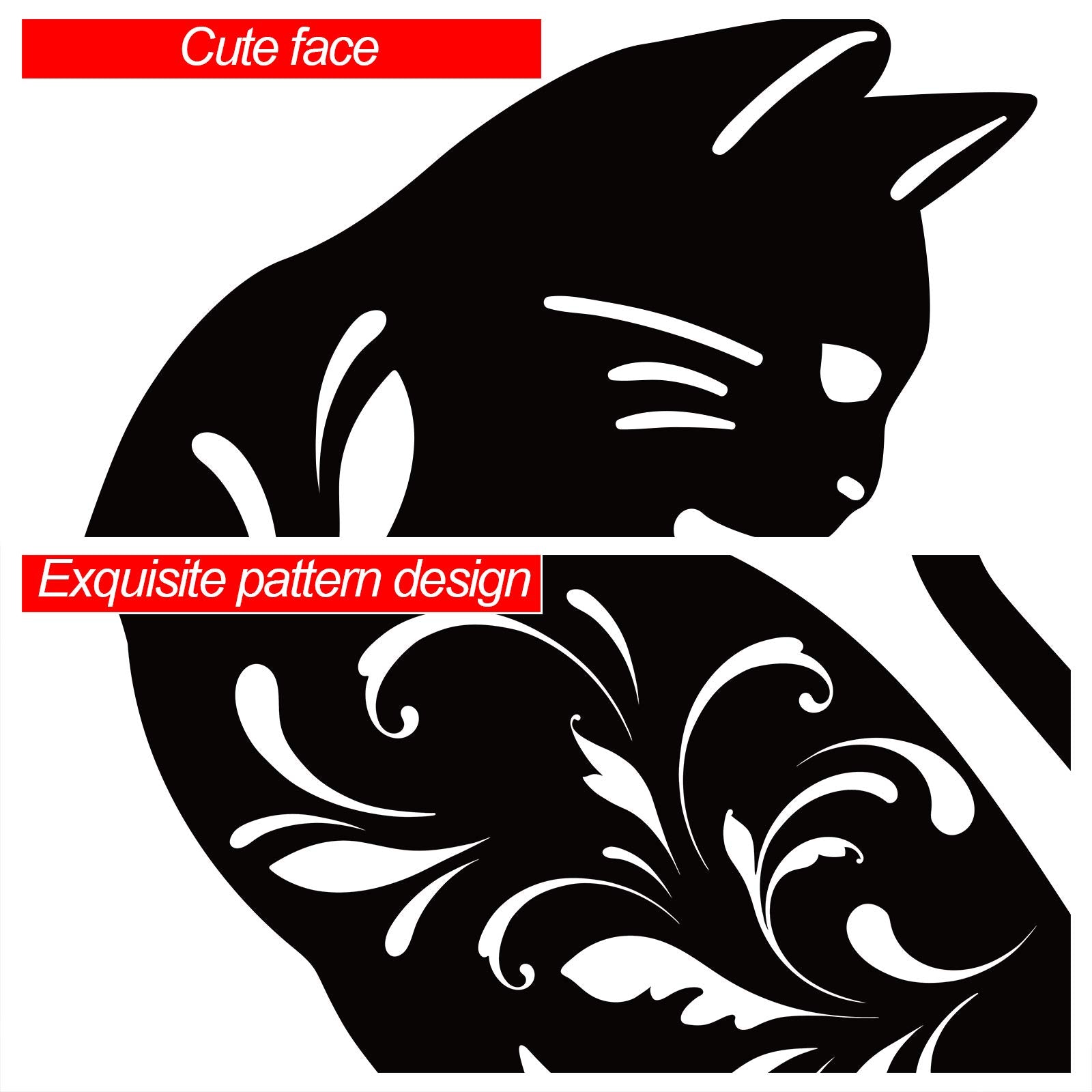 URATOT three-pack cat garden stakes hollow-out design showcases delicate silhouettes.