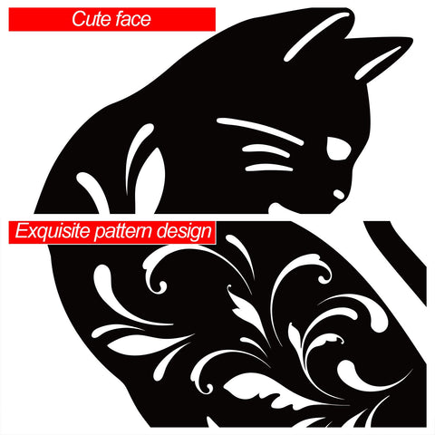URATOT three-pack cat garden stakes hollow-out design showcases delicate silhouettes.