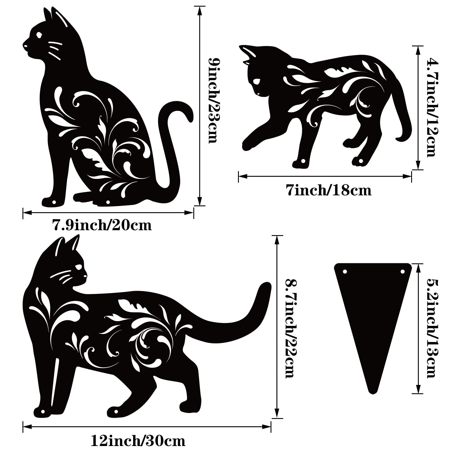 URATOT three-pack cat garden stakes mid 23x20cm boosts curb appeal while protecting beds.
