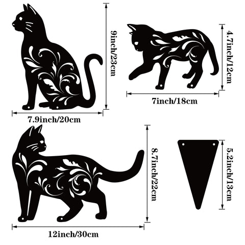 URATOT three-pack cat garden stakes mid 23x20cm boosts curb appeal while protecting beds.