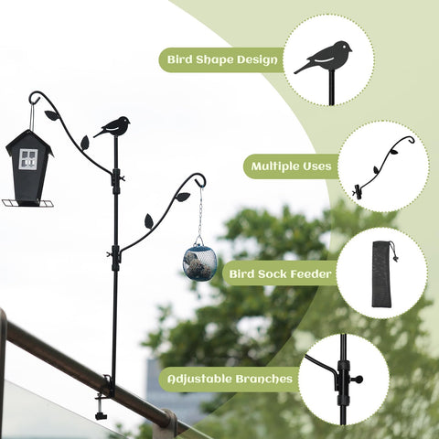Urban Deco deck bird feeder with adjustable branches for varied perches.