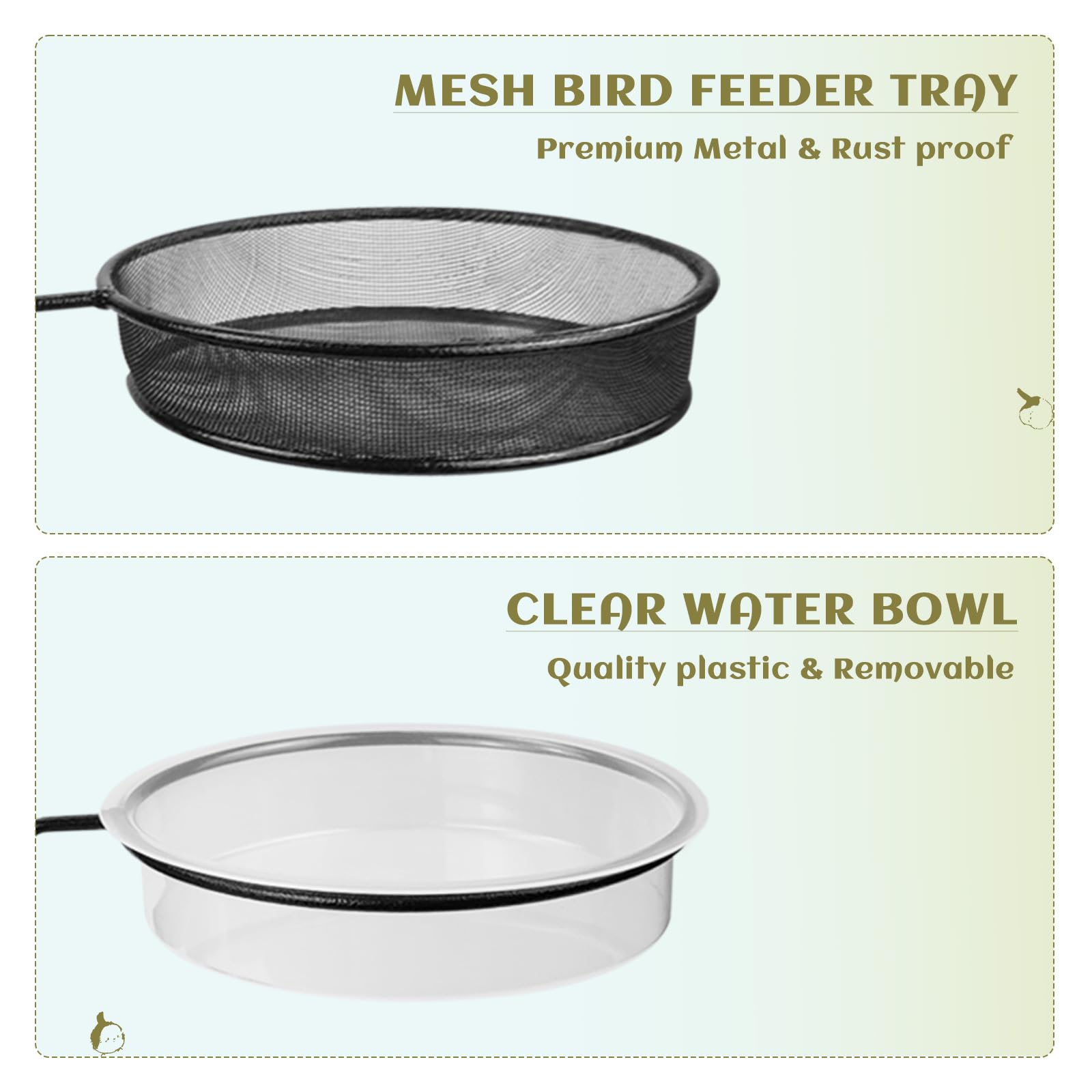 Detachable tray on Urban Deco deck feeder allows reconfiguration