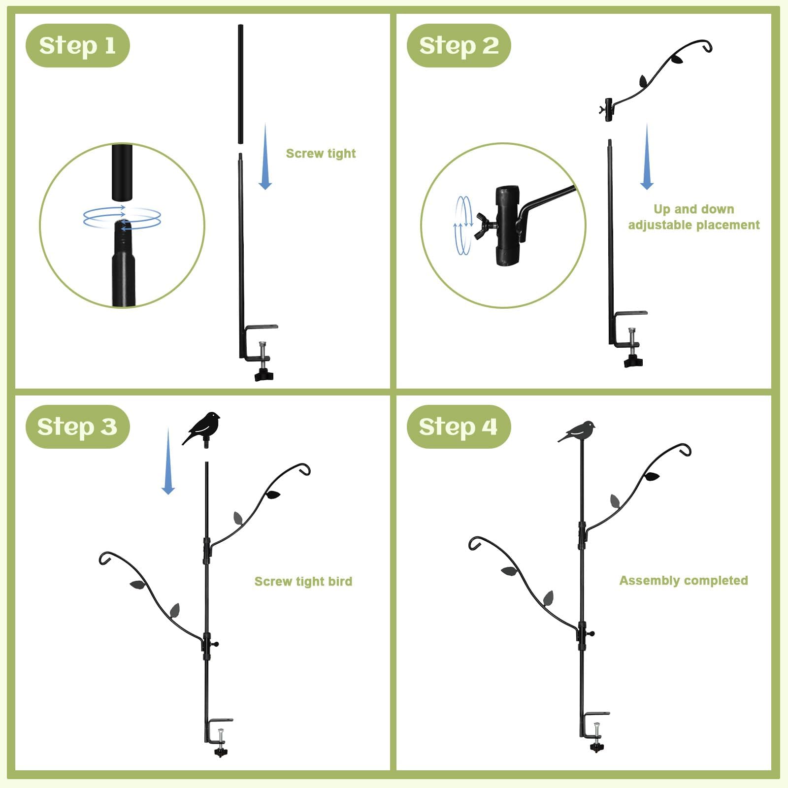 Urban Deco deck bird feeder enhances porch decor while inviting birds.