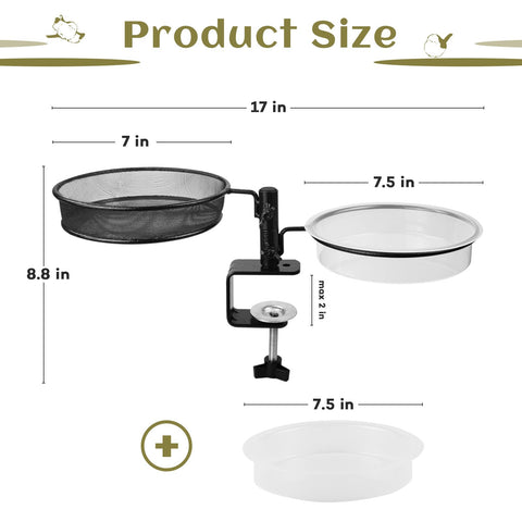 Urban Deco flower pot stand integrated with deck feeder