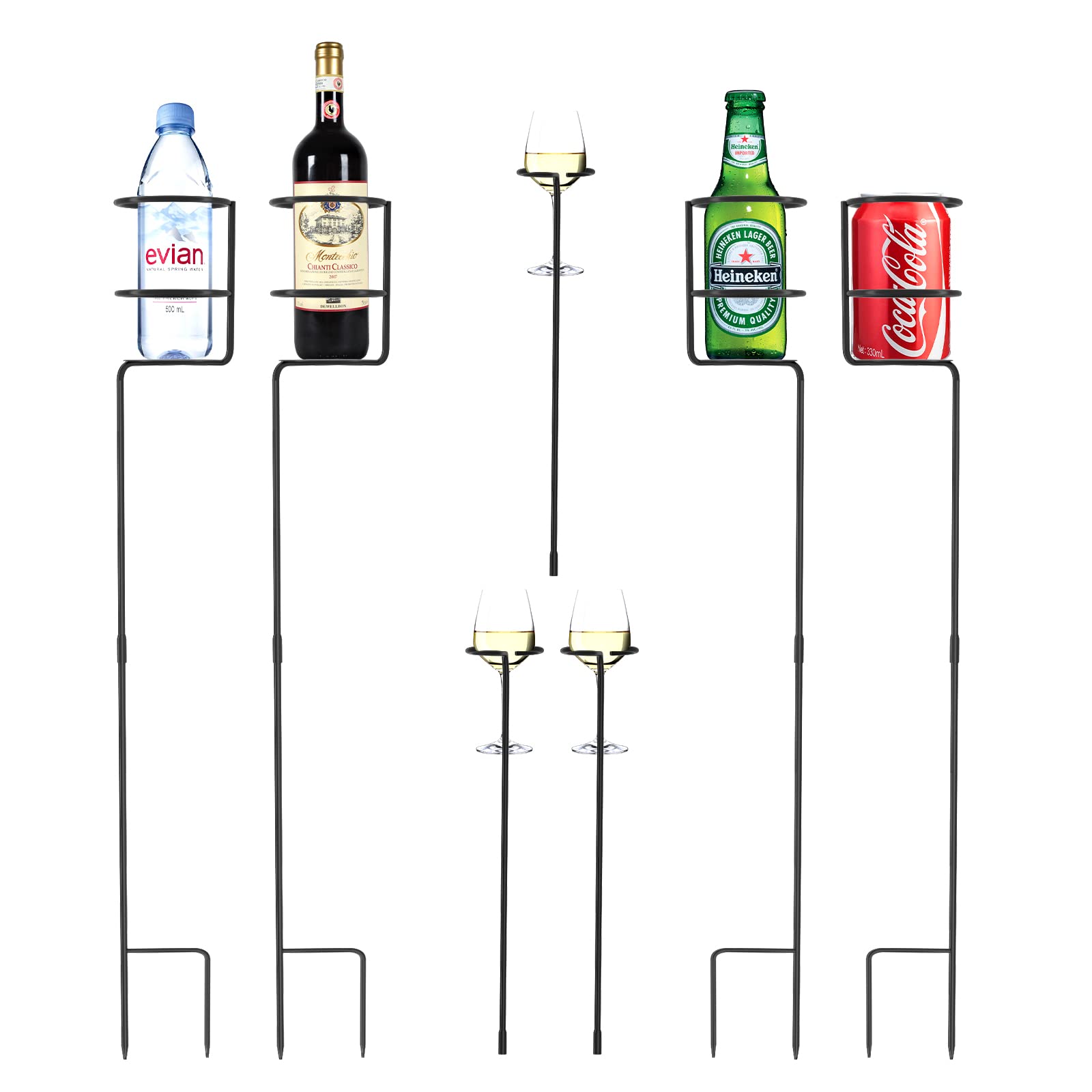 Urban Deco heavy-duty drink holder stake base keeps beverages stable on grass or sand