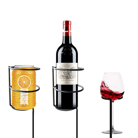 Urban Deco ground-push drink holder fits cups, bottles, and tumblers outdoors