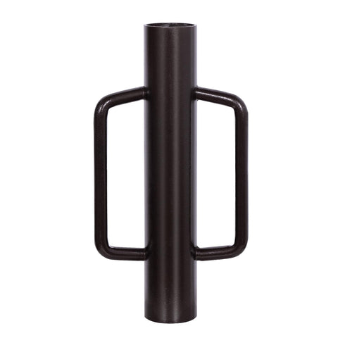 Urban Deco fence post driver with handle and steel head for durable post driving.