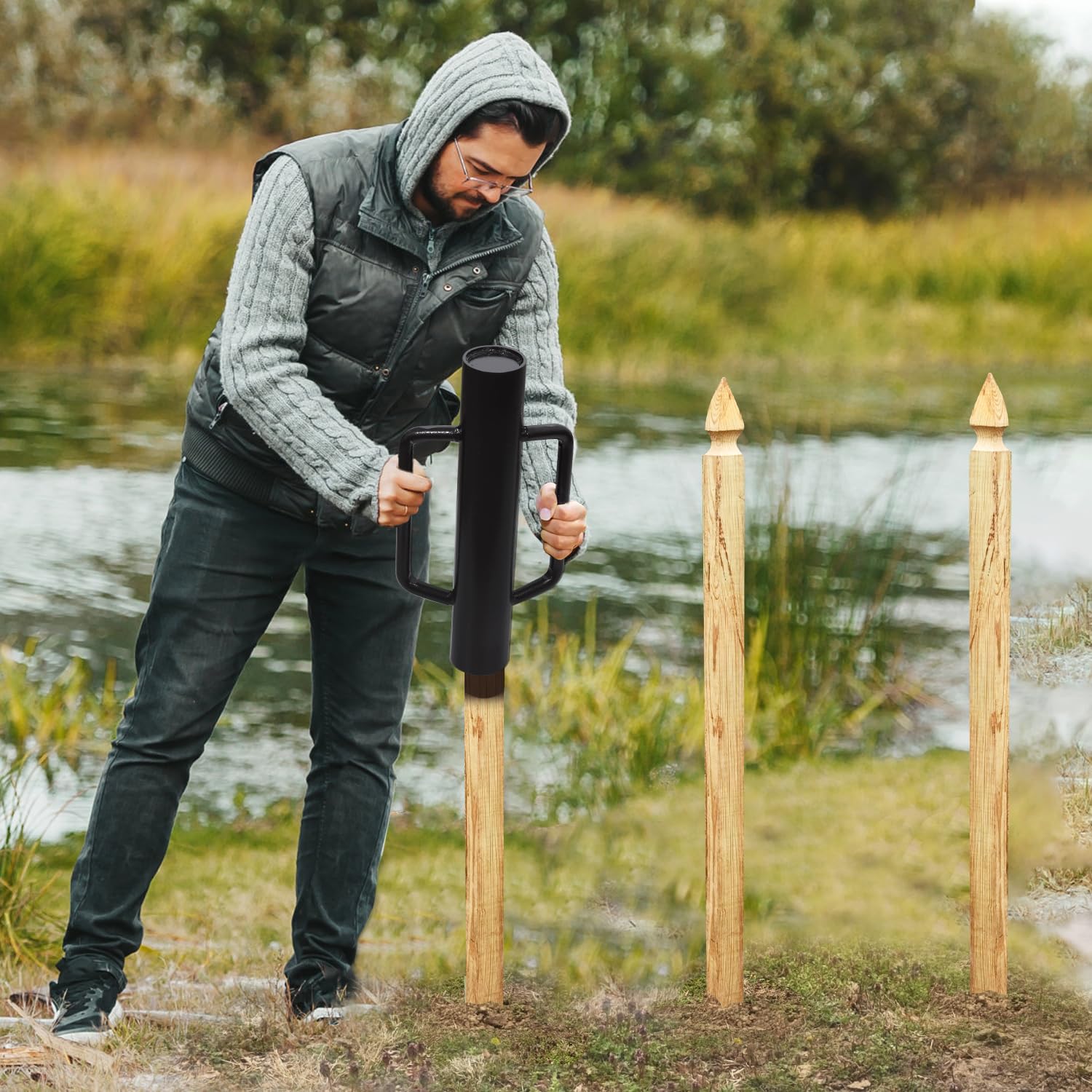 Urban Deco tool for posts and garden mesh installations.