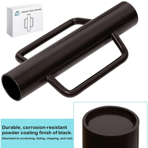Urban Deco heavy-duty post pounder in cast iron with black coating.