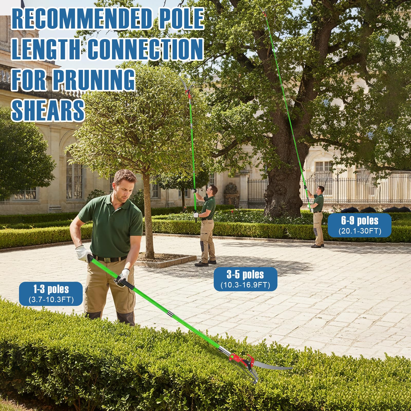URBANVISTA assembly tips with eight poles for stable pruning