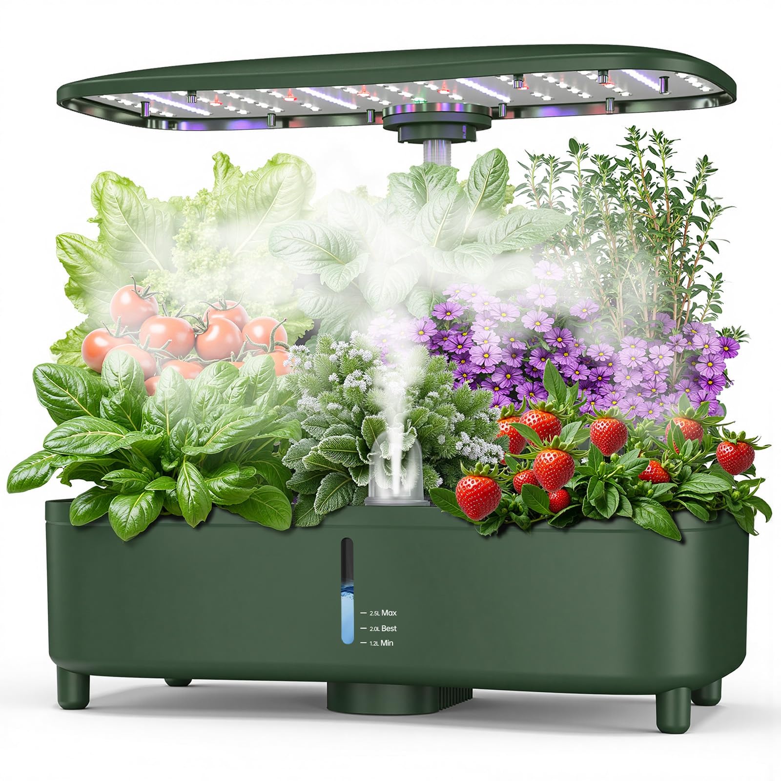 URBZUE hydroponics system setup on counter for easy home gardening