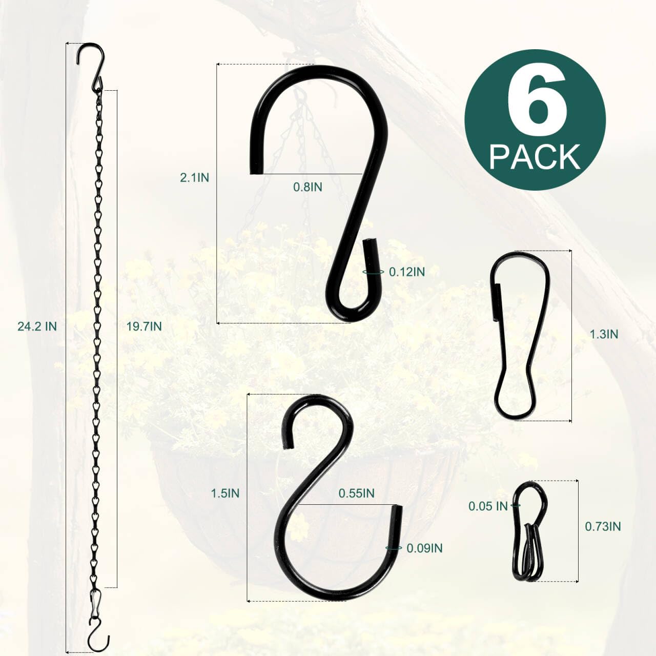 Urkupoo 24-2in long chains with clips for easy height changes