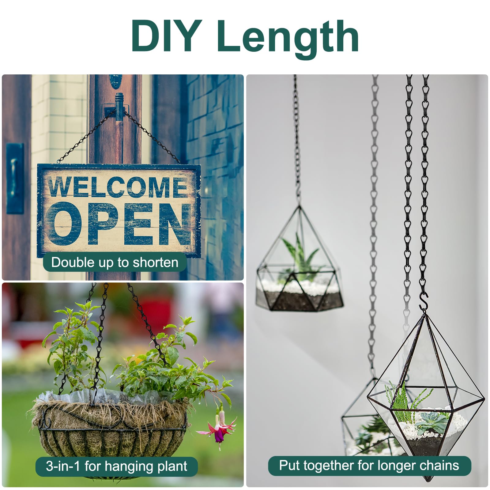 Urkupoo DIY length adjustable chains tailor your display height