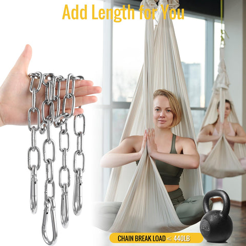 Urkupoo easy-installation carabiners facilitate height adjustments and mounting.