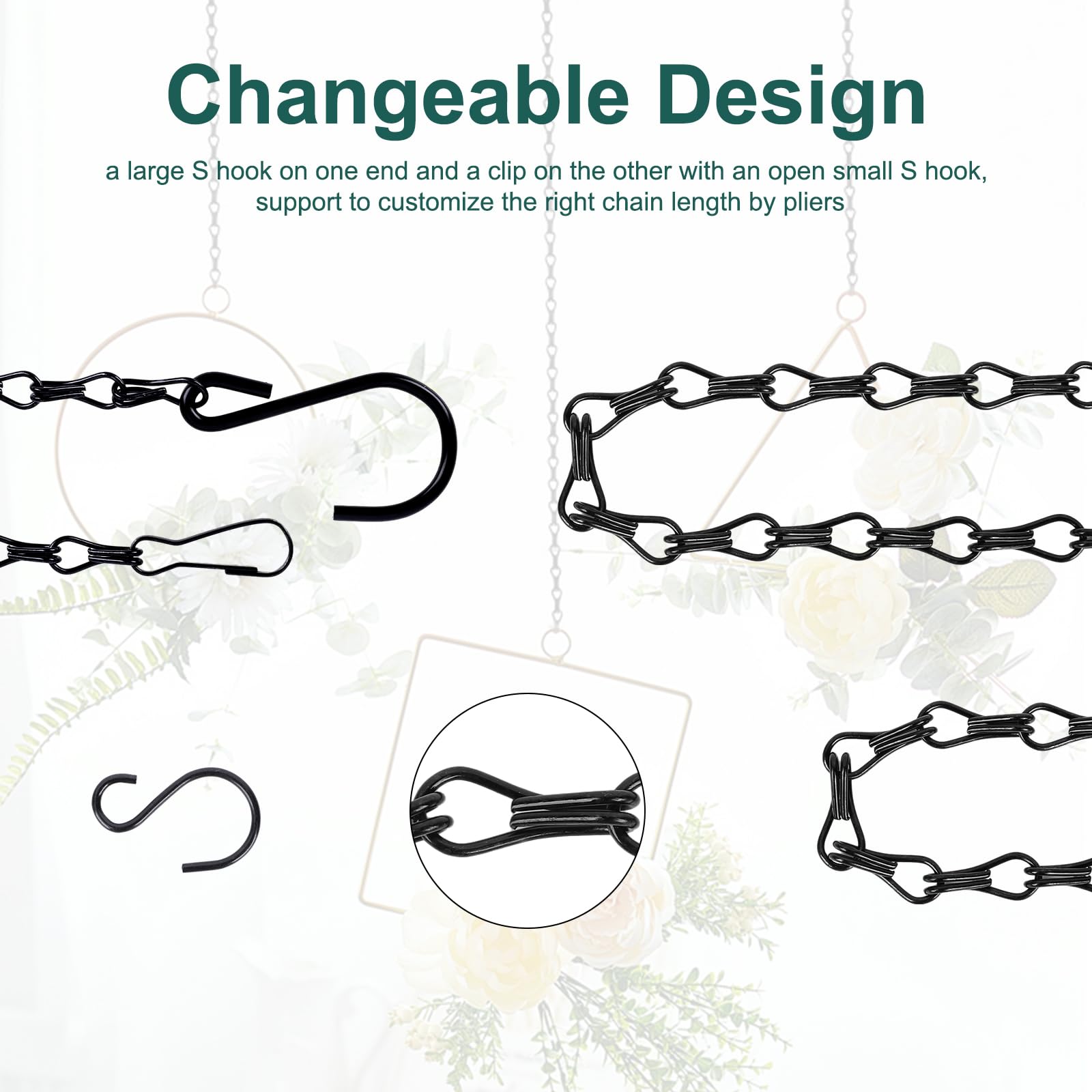 Urkupoo versatile hanging chains for plants, lanterns, wind chimes and more