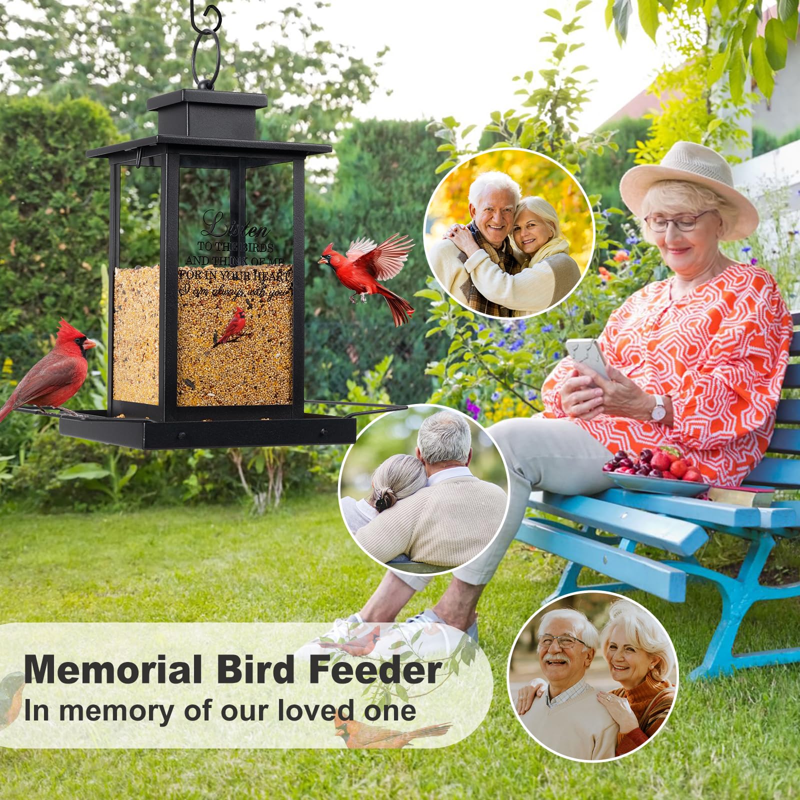 Urllinz cardinal-symbol remembrance gift fosters comforting bird visits.