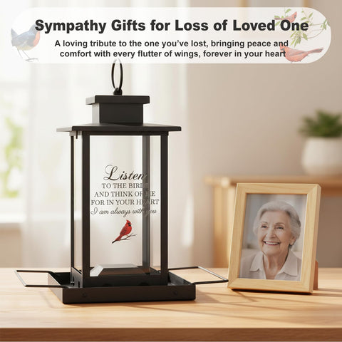 Urllinz memorial bird feeder includes drainage holes to keep seeds dry.