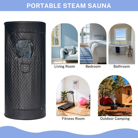 UrMoon foldable sauna chair provides extra comfort during sessions.