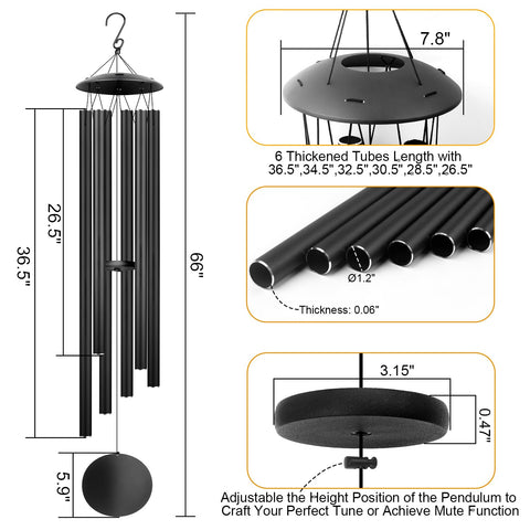 URNETERN aluminum tubes 1-2 inch diameter for durable outdoor sound