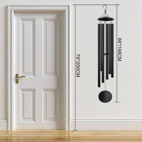 URNETERN deep-tone 6-tube chimes with rich resonance for patios
