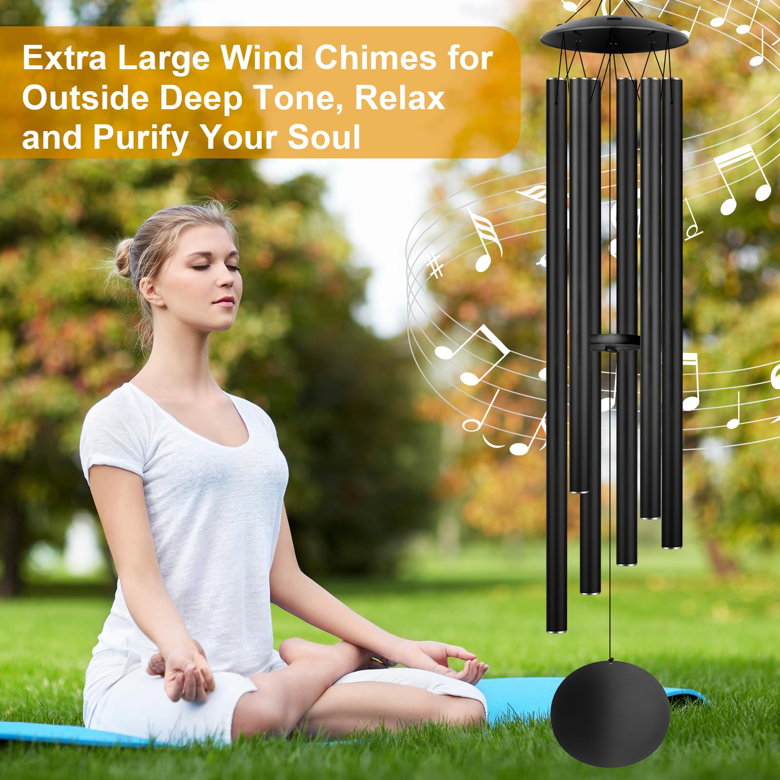 URNETERN weatherproof wind chime designed to withstand wind, sun, and rain