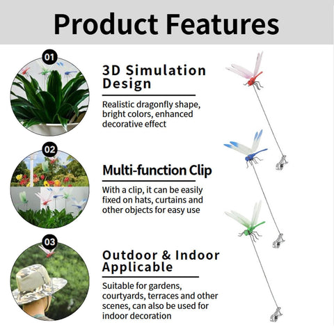Urnuos dragonfly clip acts as outdoor pest repellent for gear