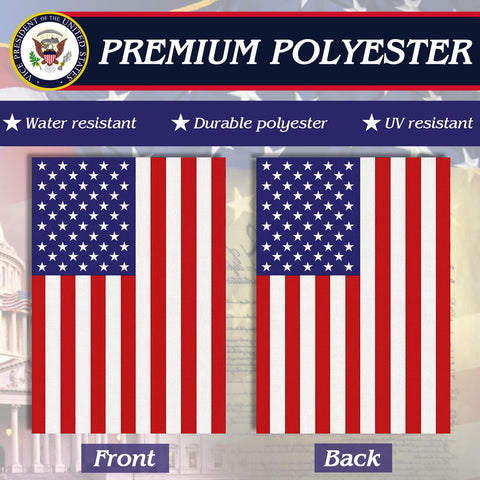 URSKYTOUS double-sided burlap flag ensures readable design from both sides.