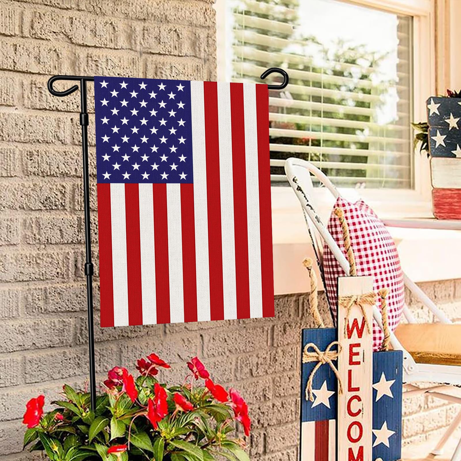 URSKYTOUS porch yard flag ideal for small flagpoles and indoor walls.