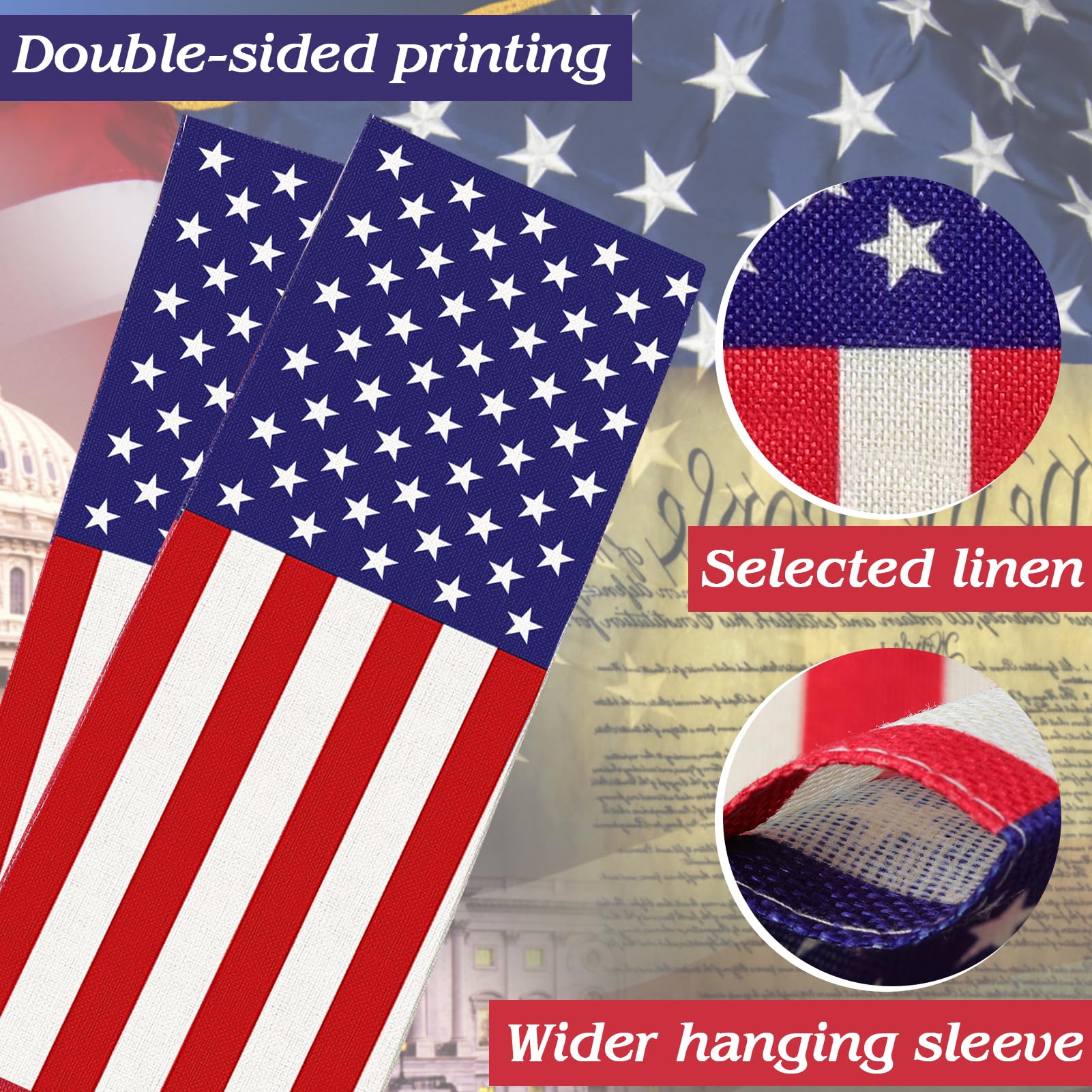 URSKYTOUS weatherproof outdoor flag stands up to sun and rain while staying vibrant.