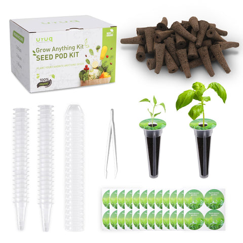 URUQ hydroponic pods kit with sponges ready for reliable indoor herb growth