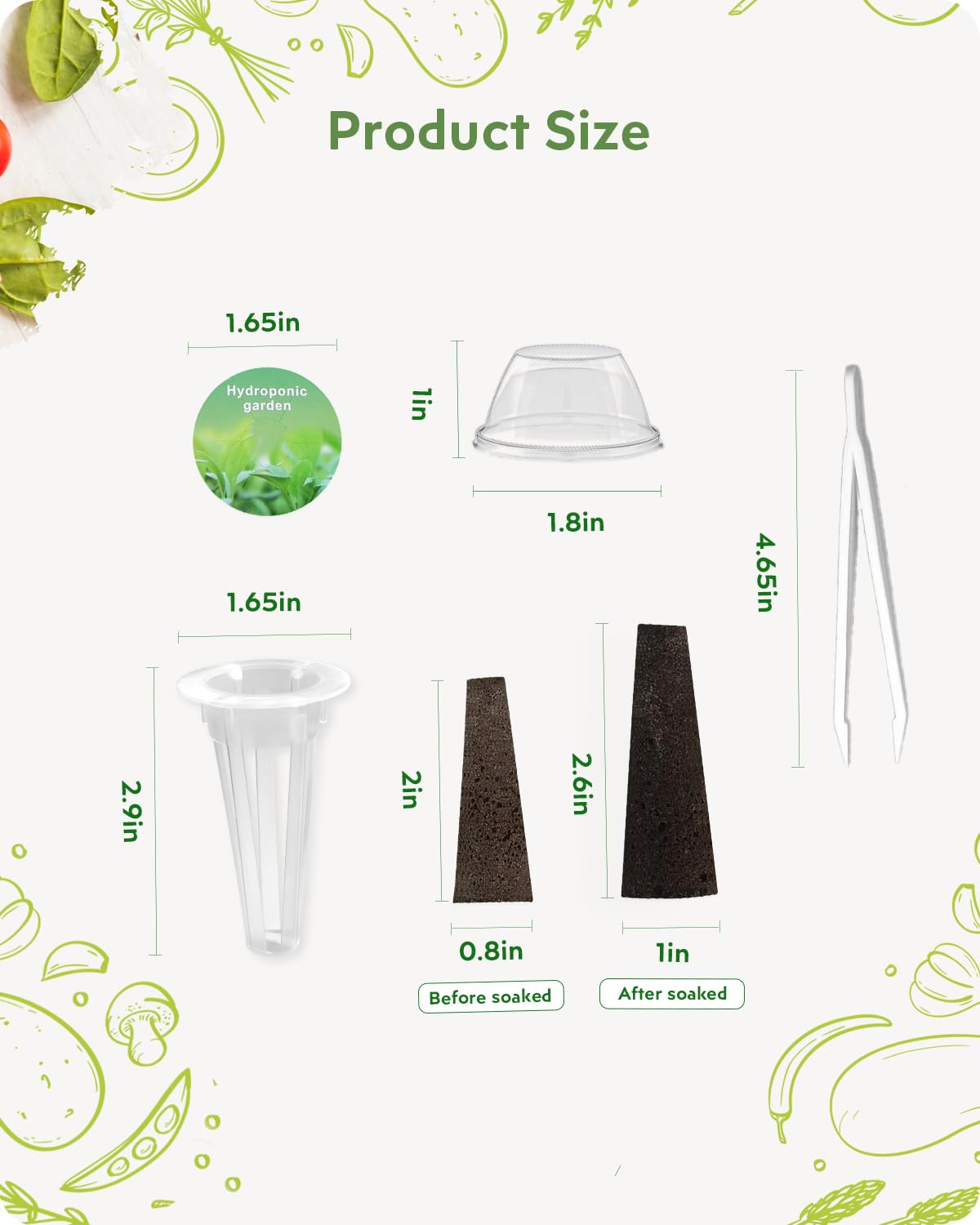 URUQ hydroponic tweezers: precise seed placement at the sponge base.
