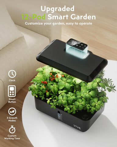 URUQ LED grow light with height adjustment to boost indoor plant growth