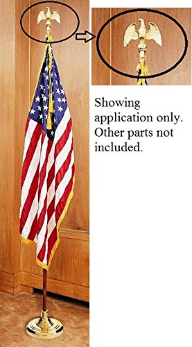 US Flag Factory ABS eagle topper ornament highlights fine details for indoor displays