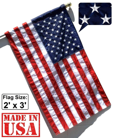 US Flag Factory all-weather flag designed to fly in light breeze.