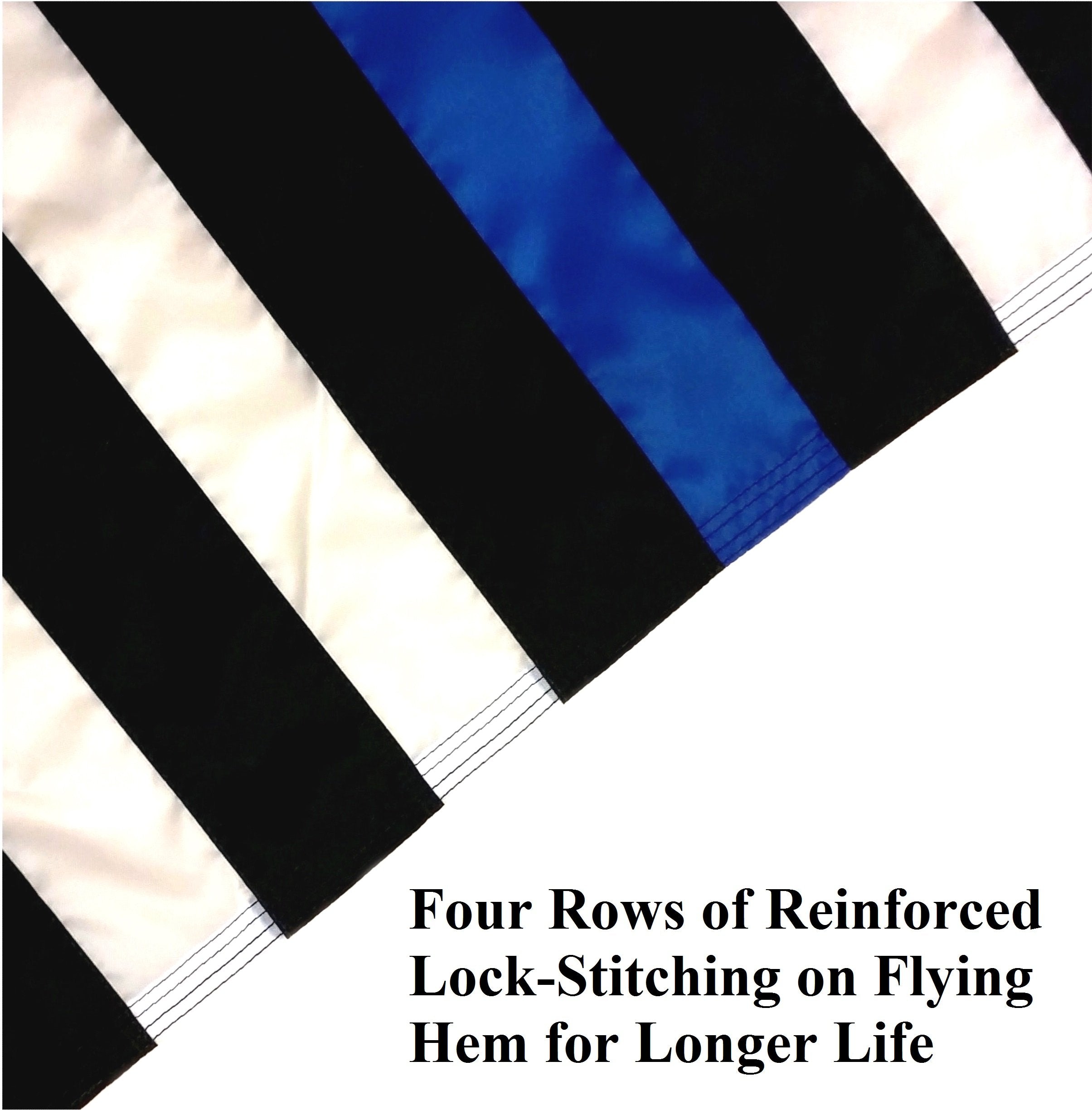 Embroidered stars and precise stitching highlight quality craftsmanship by US Flag Factory.