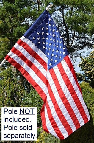 US Flag Factory flag sizes 2x3, 3x5, 4x6 for versatile mounting options