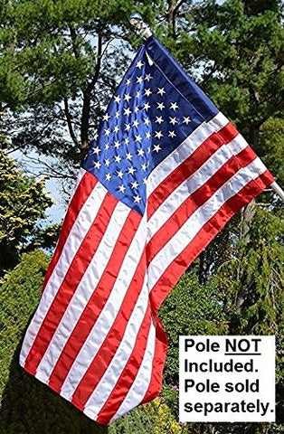 US Flag Factory flag fluttering in a gentle breeze.