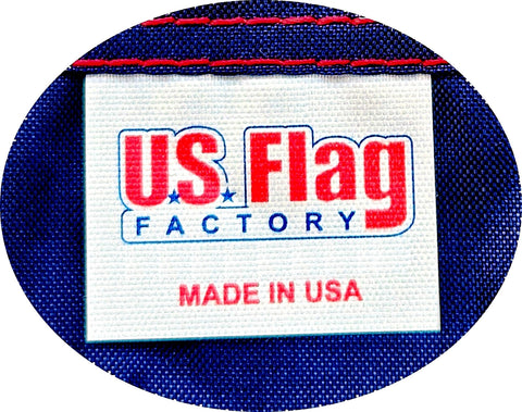 US Flag Factory four rows reinforced stitching on the flag hem