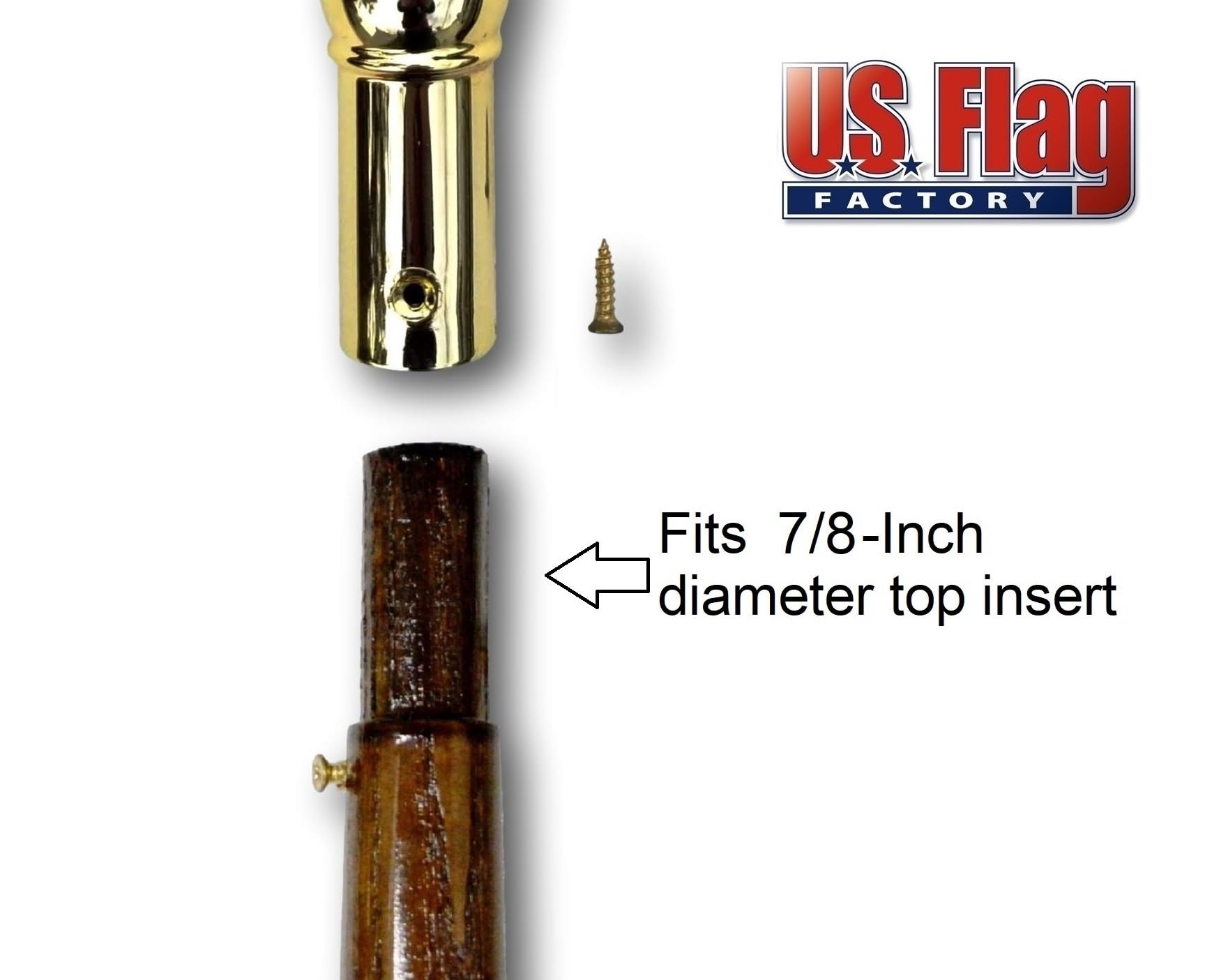 US Flag Factory gold eagle ornament detail emphasizes craftsmanship and patriotic decor