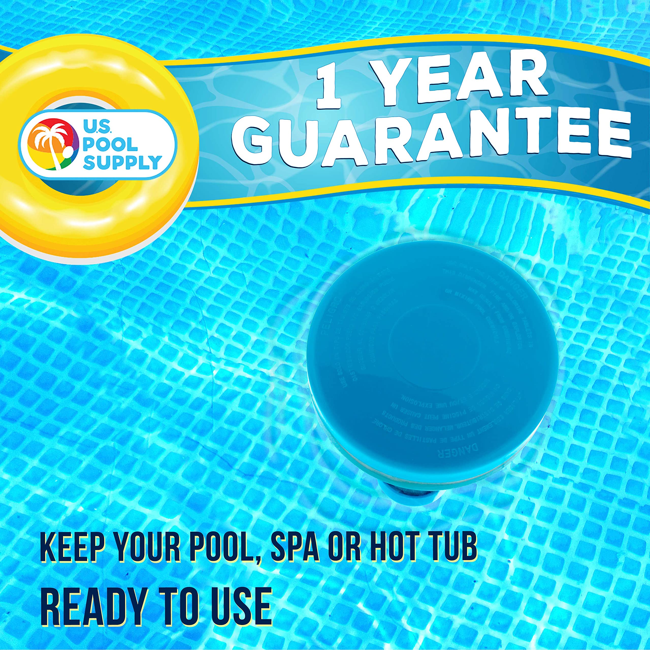 US Pool Supply 13-settings dial enables customizable chlorine or bromine delivery