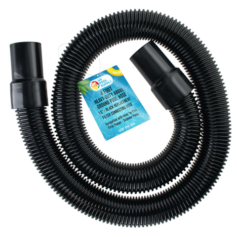 U.S. Pool Supply 4 ft heavy duty hose with secure connection for leak free filtration.