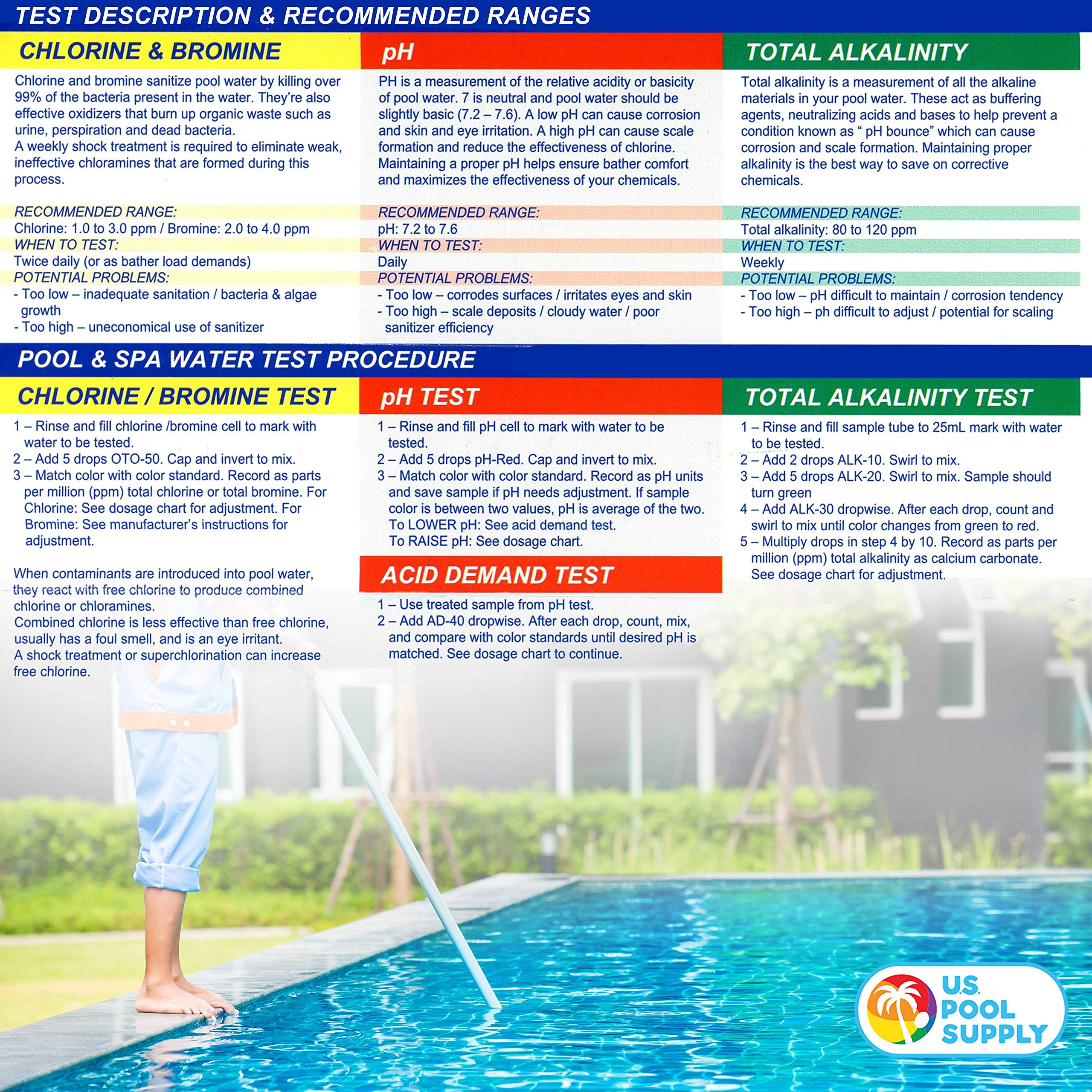 Instruction guide and color chart included for quick reference.