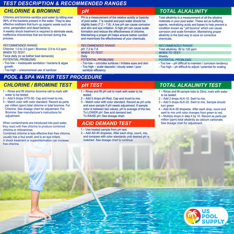 Instruction guide and color chart included for quick reference.