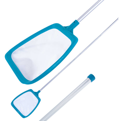 U.S. Pool Supply 6 ft leaf skimmer net captures fine debris quickly during cleanup.